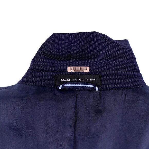 Tommy Hilfiger Wool Polka‎ Dot Peak Lapel 2 Button Suit Jacket 42R Or Slim 44R - Picture 13 of 14